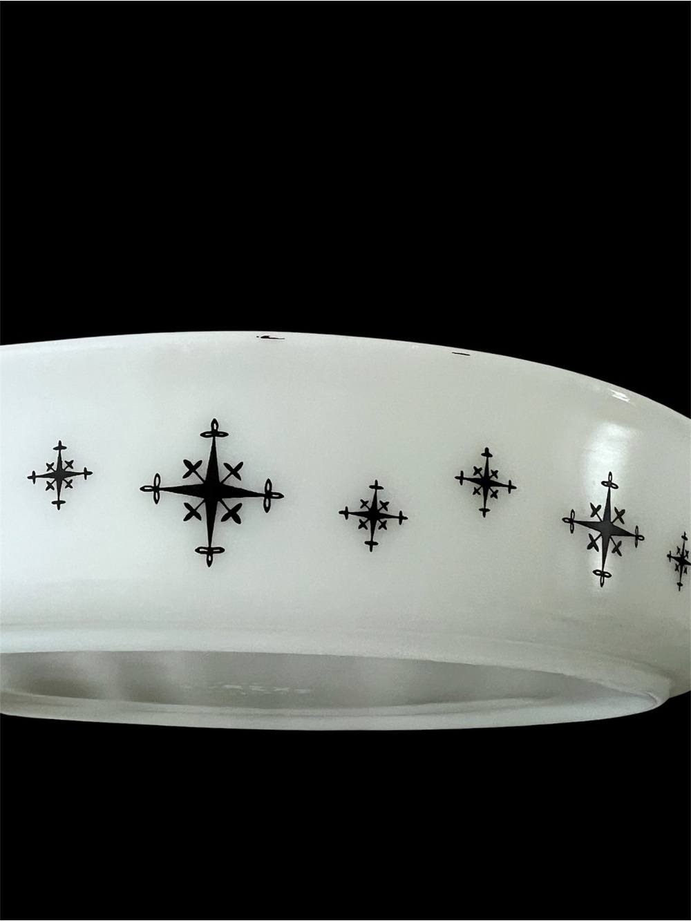 Vintage Pyrex Black Star Atomic Compass 1.5 Qt. Divided Casserole - NO LID - Picture 4 of 5